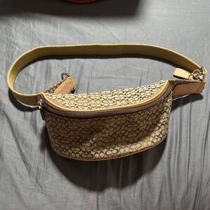Coach Beige Signature Crossbody Bag